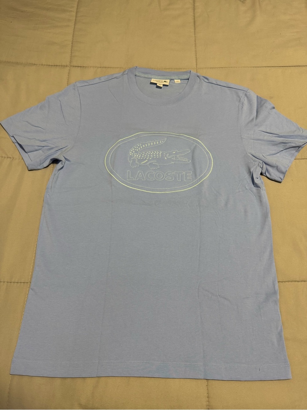 Lacoste Embroidered Crocodile Sky Blue Short Sleeve Tee